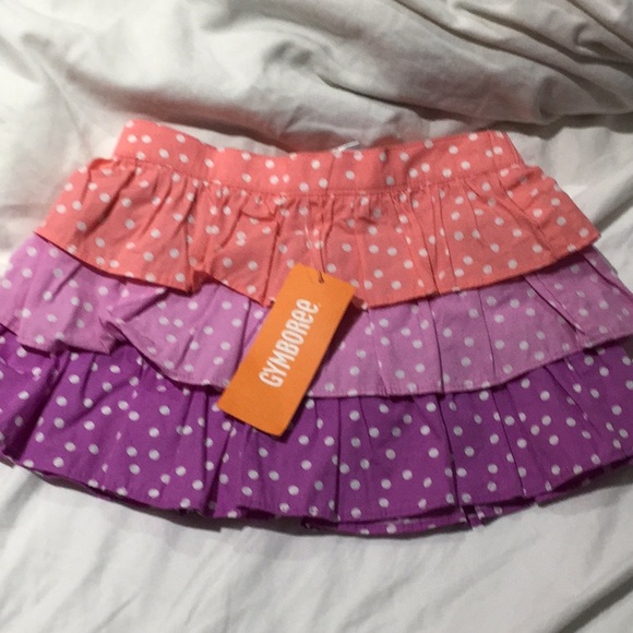 Gymboree 12-18m pastel mixed polka dot skirt NWT - Picture 1 of 8